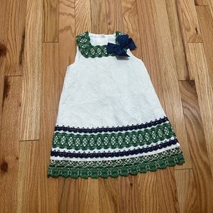 White Linen Crocheted Dress